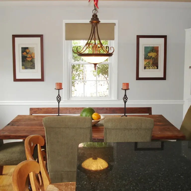 Dining room staged for sale