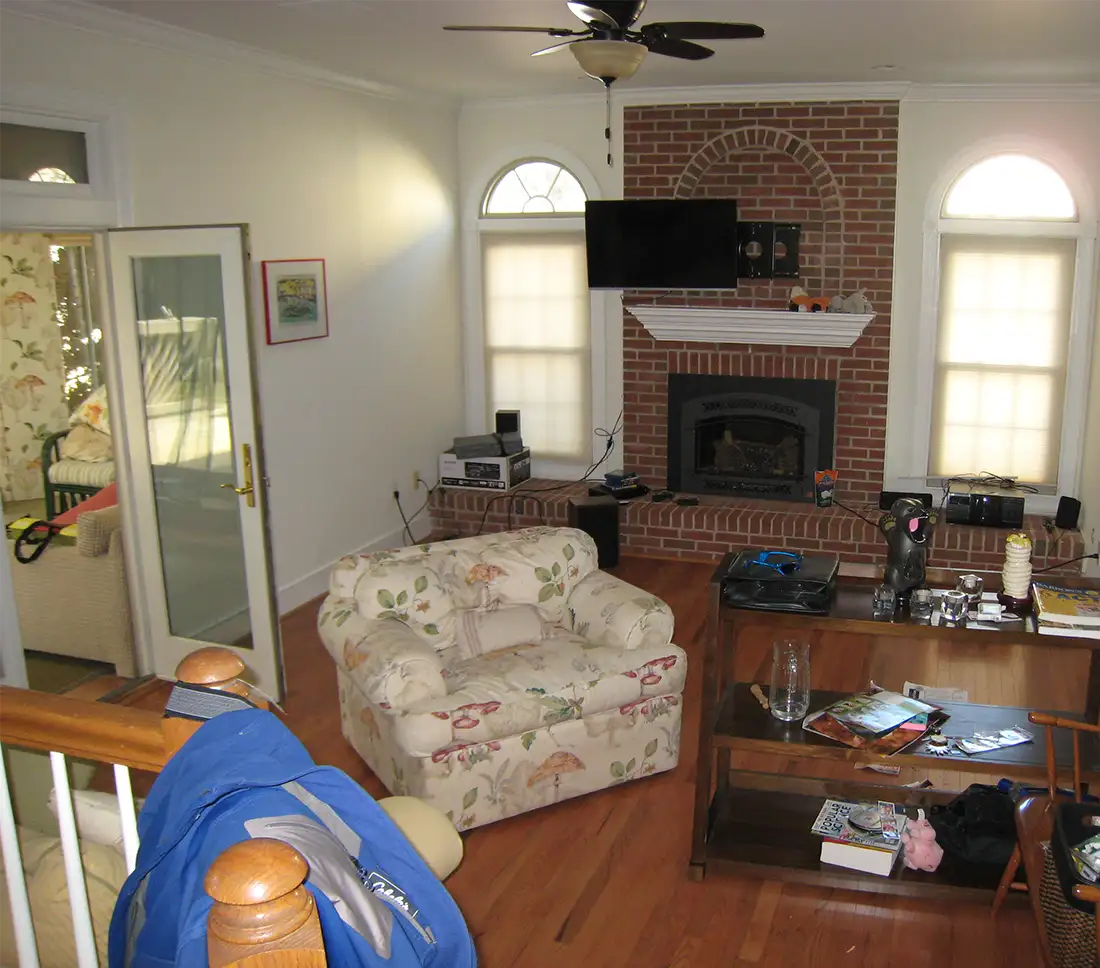 Family room before staging