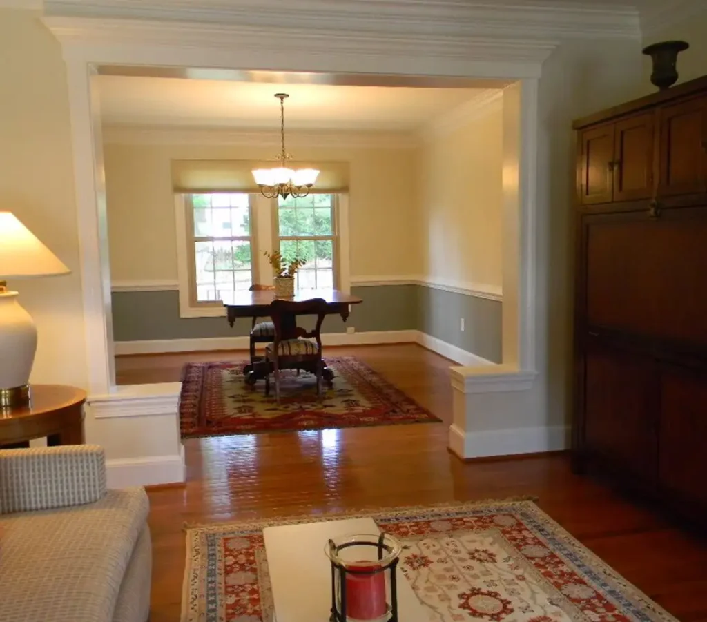 Living room after staging