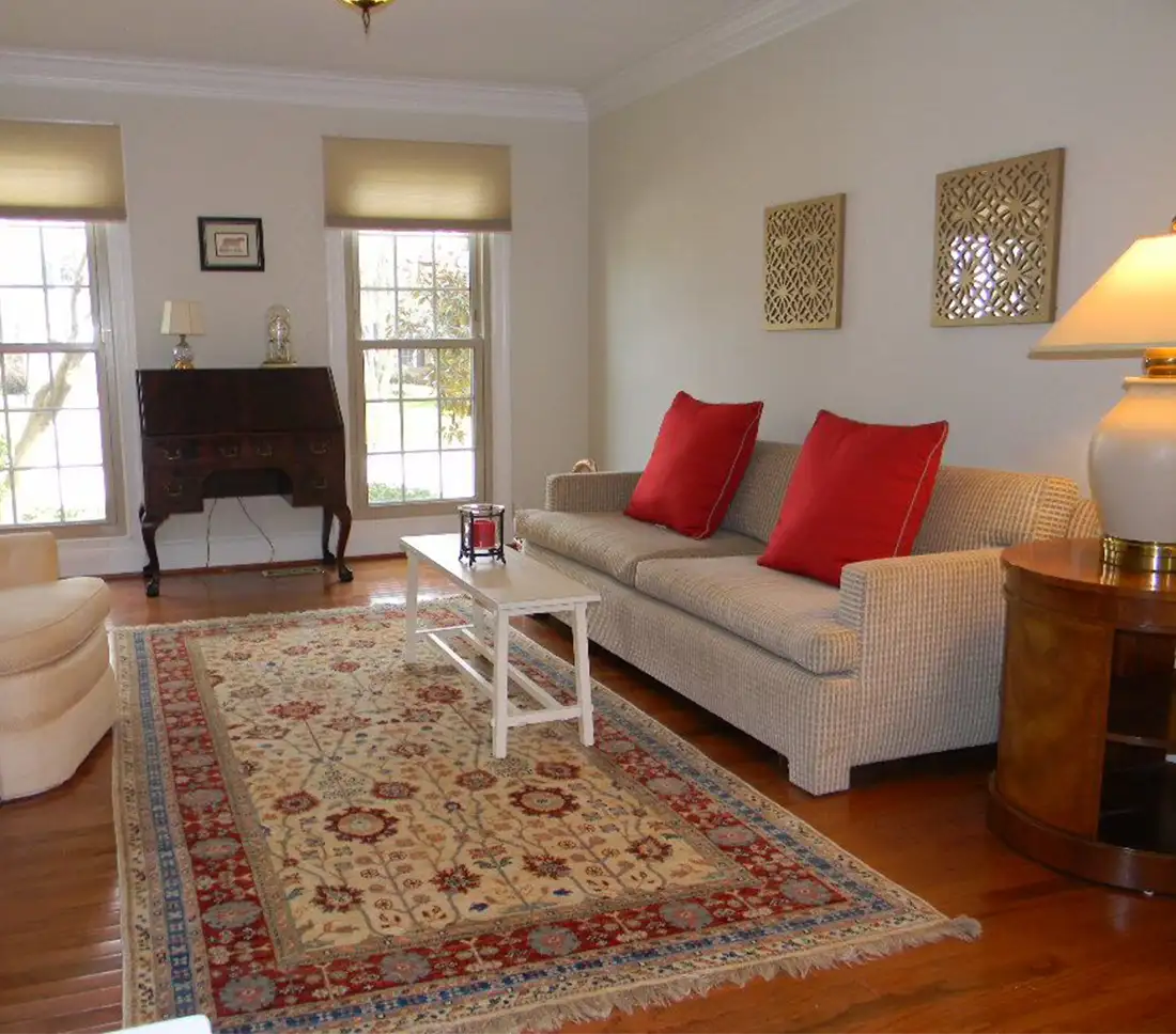 Living room after staging