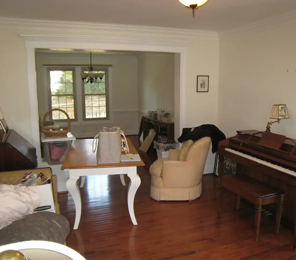 Living room before staging
