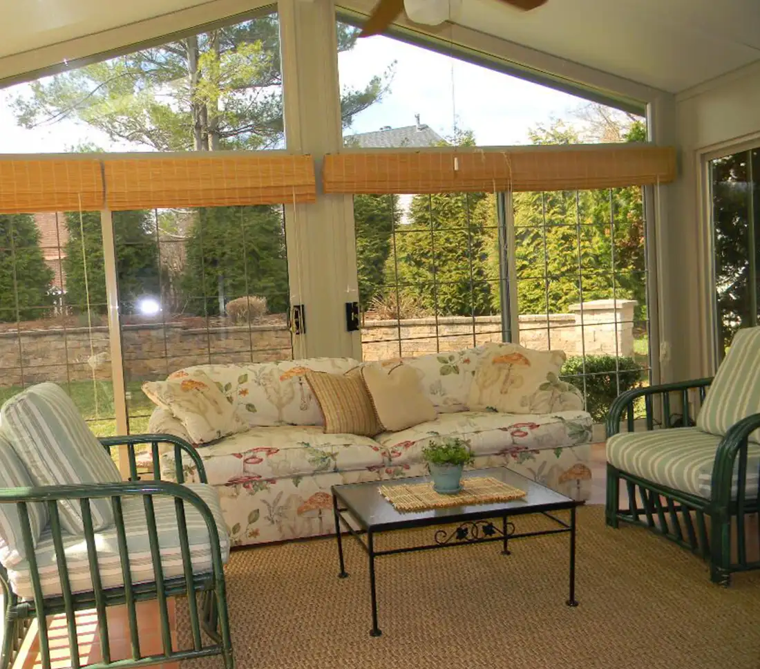 Sunroom after staging