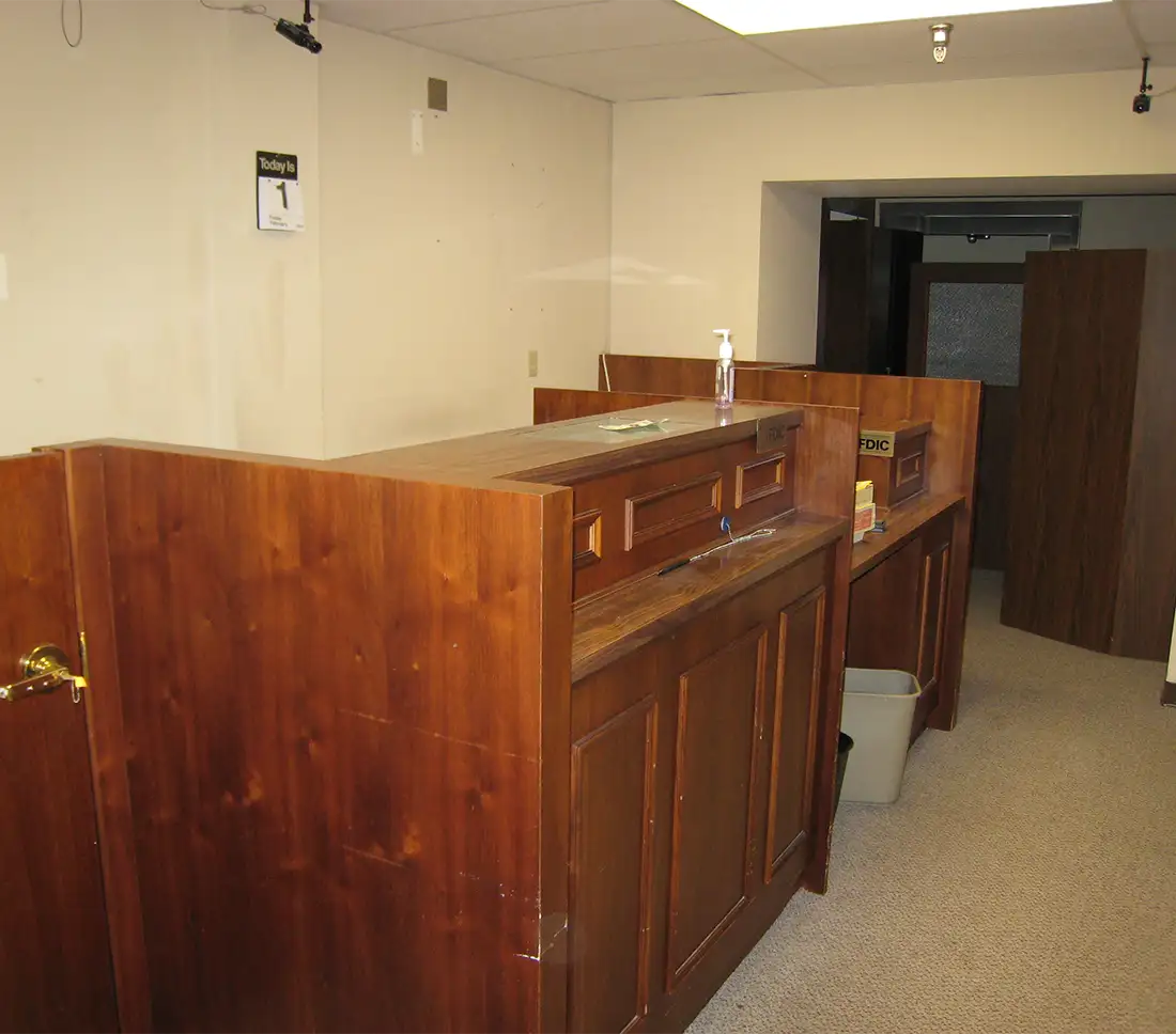 Bank area before renovation