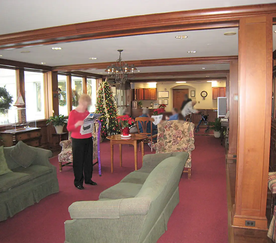 Lobby and reception before renovation