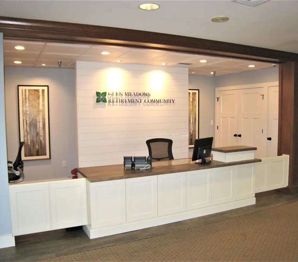 Redesigned reception desk